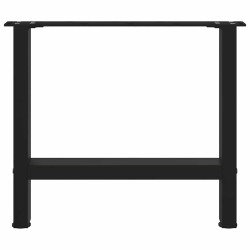 Pieds de table basse Noir 2 pièces 50 x (42-43) cm Acier 