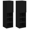 Meubles TV avec lumières LED 2 pcs noir 30,5x30x102 cm 