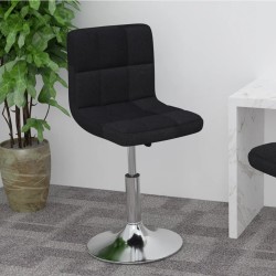 Tabouret de bar pivotant Noir Tissu 