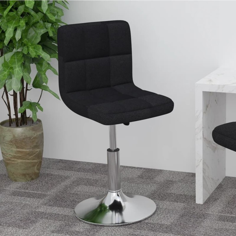 Tabouret de bar pivotant Noir Tissu Tabouret de bar pivotant Noir Tissu