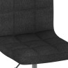 Tabouret de bar pivotant Noir Tissu 