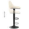 Tabouret de bar Crème Velours 
