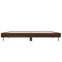 Cadre de lit sans matelas chêne marron 135x190 cm 