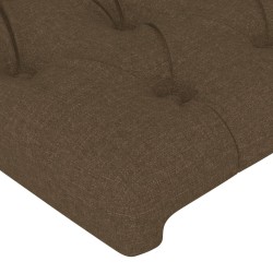 Tête de lit à LED Marron foncé 183x16x78/88 cm Tissu 