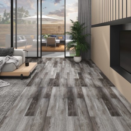 Planches de plancher PVC Non auto-adhésif 5,26 m²2 mm Bois rayé 