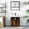 Ensemble de meubles de salle de bain 2 pcs Chêne fumé 