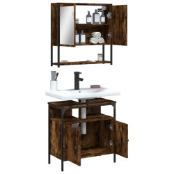 Ensemble de meubles de salle de bain 2 pcs Chêne fumé 