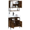 Ensemble de meubles de salle de bain 2 pcs Chêne fumé 