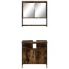 Ensemble de meubles de salle de bain 2 pcs Chêne fumé 