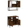 Ensemble de meubles de salle de bain 2 pcs Chêne fumé 