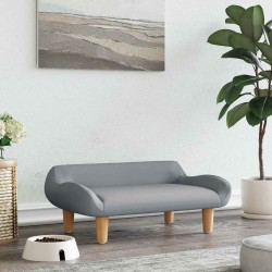 Lit pour chien gris clair 70x40x24 cm tissu 