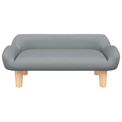 Lit pour chien gris clair 70x40x24 cm tissu 