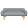 Lit pour chien gris clair 70x40x24 cm tissu 