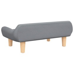 Lit pour chien gris clair 70x40x24 cm tissu 
