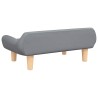 Lit pour chien gris clair 70x40x24 cm tissu 