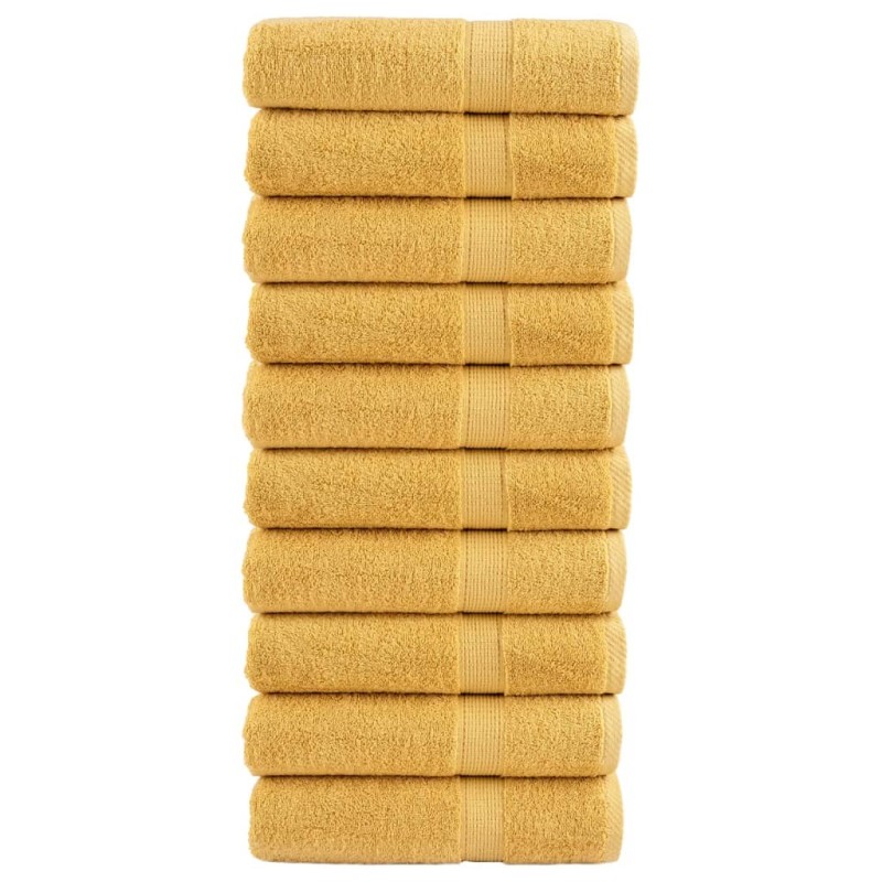 Serviettes de douche de qualité supérieure SOLUND 10 pcs doré 