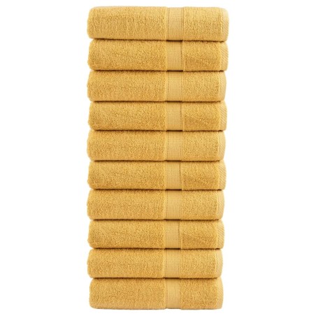 Serviettes de douche de qualité supérieure SOLUND 10 pcs doré 