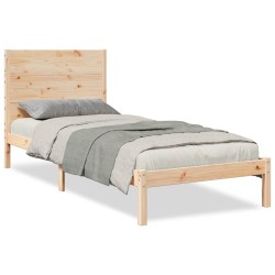 Cadre de lit extra long sans matelas 90x220 cm bois massif 