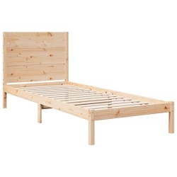 Cadre de lit extra long sans matelas 90x220 cm bois massif 