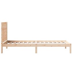 Cadre de lit extra long sans matelas 90x220 cm bois massif 