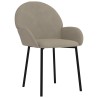 Chaises à manger lot de 2 Gris clair Velours 
