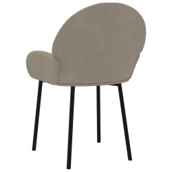 Chaises à manger lot de 2 Gris clair Velours 