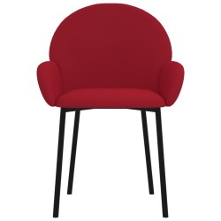 Chaises à manger lot de 2 Rouge bordeaux Velours 