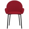 Chaises à manger lot de 2 Rouge bordeaux Velours 