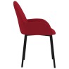 Chaises à manger lot de 2 Rouge bordeaux Velours 