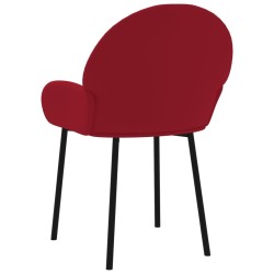 Chaises à manger lot de 2 Rouge bordeaux Velours 