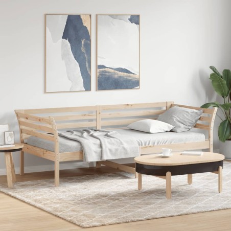 Lit de jour sans matelas 100x200 cm bois de pin massif 