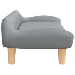 Canapé pour enfants gris clair 70x40x24 cm tissu 