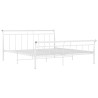 Cadre de lit sans matelas blanc métal 200x200 cm 