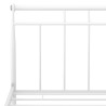 Cadre de lit sans matelas blanc métal 200x200 cm 