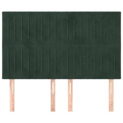 Têtes de lit 4 pcs Vert foncé 72x5x78/88 cm Velours 