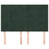 Têtes de lit 4 pcs Vert foncé 72x5x78/88 cm Velours 