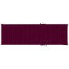 Chaise longue avec coussin bordeaux Bois de pin imprégné 