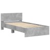 Cadre de lit sans matelas avec tête de lit gris béton 100x200cm 