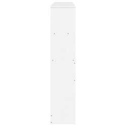Tête de lit avec rangement blanc 140 cm bois massif de pin 
