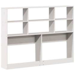Tête de lit avec rangement blanc 140 cm bois massif de pin 