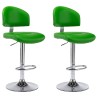 Tabourets de bar lot de 2 vert similicuir 