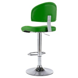 Tabourets de bar lot de 2 vert similicuir 