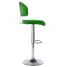Tabourets de bar lot de 2 vert similicuir 