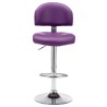 Tabourets de bar lot de 2 violet similicuir 