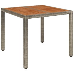 Ensemble à manger de jardin 3 pcs coussins gris résine tressée 