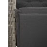 Ensemble à manger de jardin 3 pcs coussins gris résine tressée 