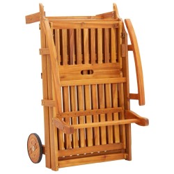 Chaises longues lot de 2 avec coussins Bois d'acacia solide 