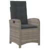 Ensemble à manger de jardin 3 pcs coussins gris résine tressée 