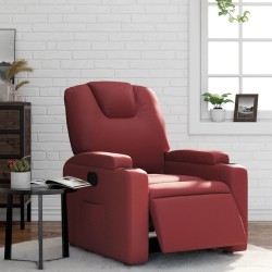 Fauteuil inclinable électrique Rouge bordeaux Similicuir 