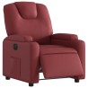 Fauteuil inclinable électrique Rouge bordeaux Similicuir 